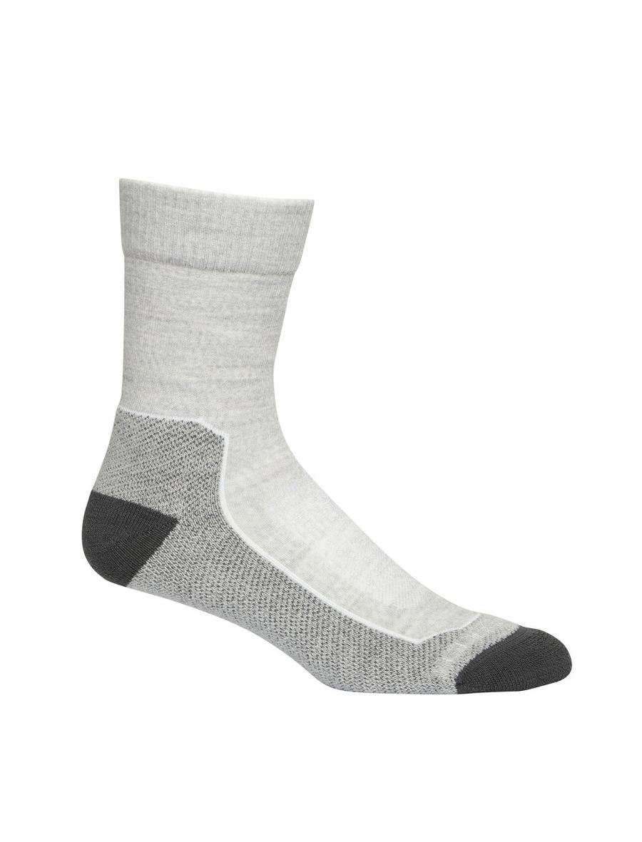 Blizzard Heather Women's Icebreaker Merino Hike+ Light Crew Socks | USA 1428KORI